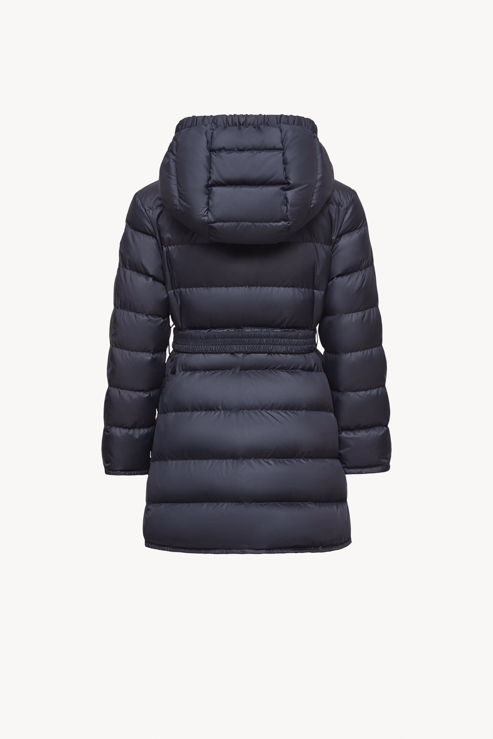 Pasenza Belted Hooded Down Jacket Girl Blue Moncler 4